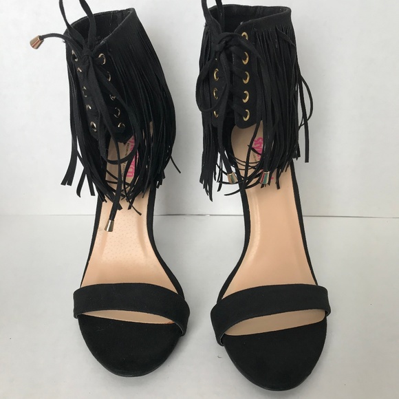 Brand New Justfab Fringed Heels Size 10 - Picture 2 of 6
